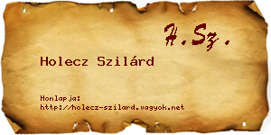 Holecz Szilárd névjegykártya