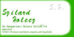 szilard holecz business card
